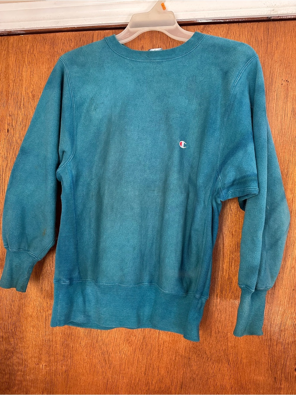 Champion Sweatshirt Vintage 80’s Reverse Weave Crewneck Pullover Mens M Teal USA